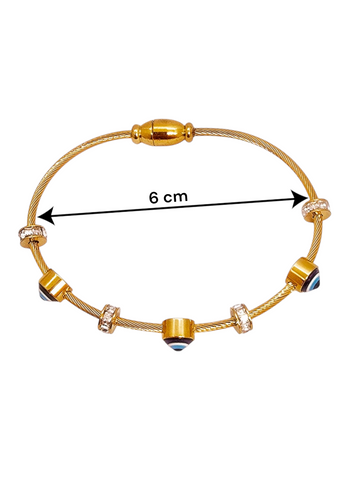 Adorniv Evil Eye Gold Cable Bracelet