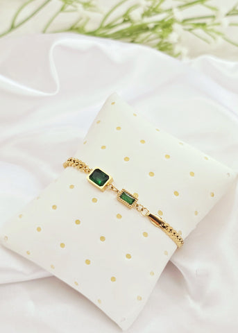 Adorniv Emerald Luxe Trio Set – Necklace, Earrings & Bracelet