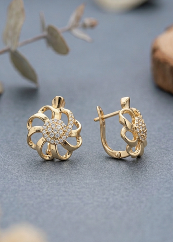 Radiant Bloom Stud Earrings