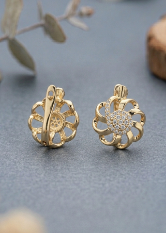 Radiant Bloom Stud Earrings