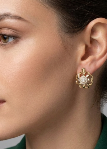 Radiant Bloom Stud Earrings