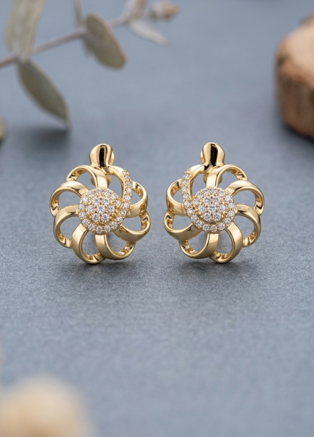 Radiant Bloom Stud Earrings