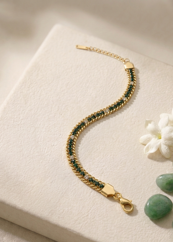 Emerald Crystal Tennis Bracelet