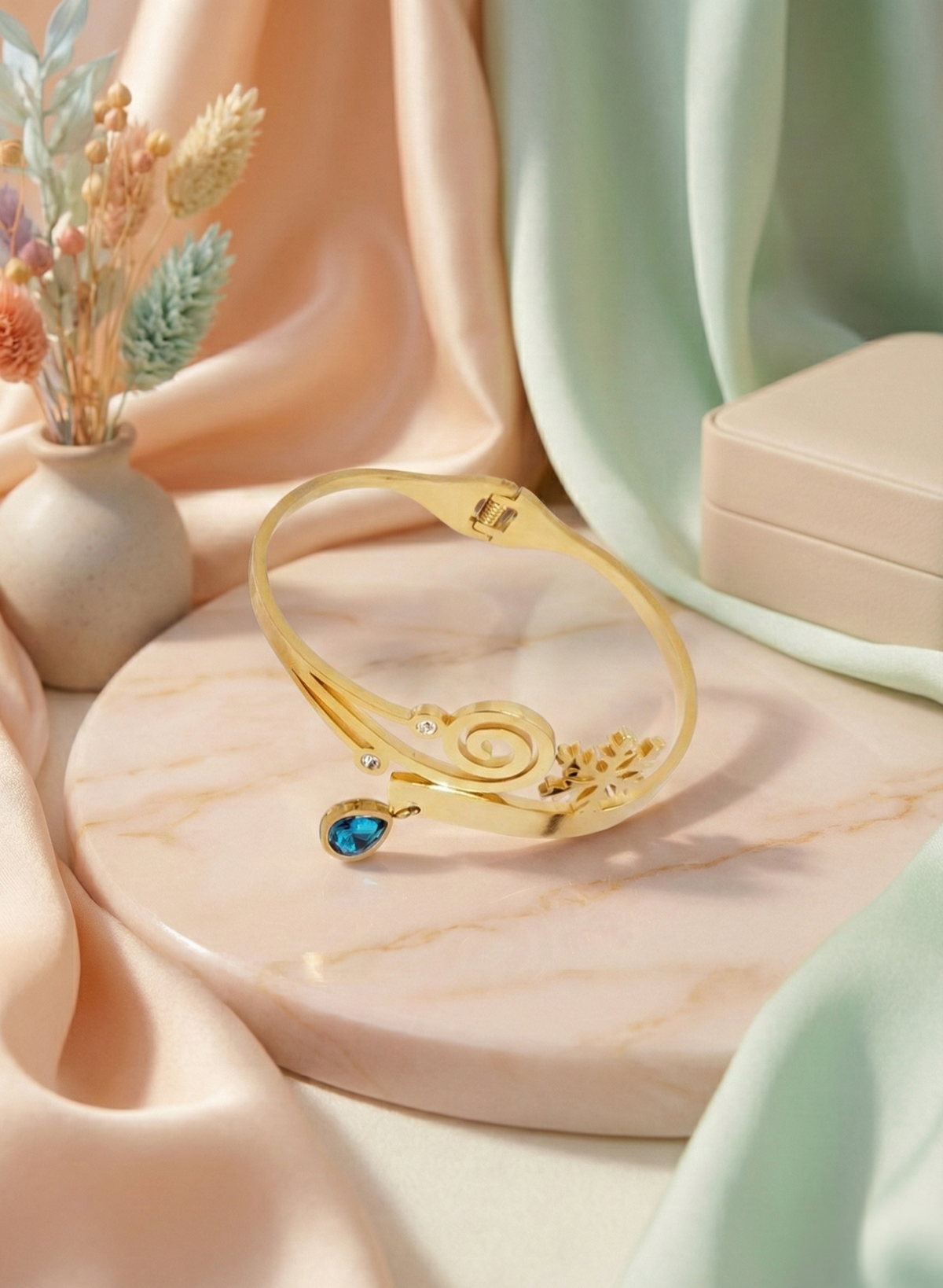 Adorniv Blue Crystal Drop Bracelet