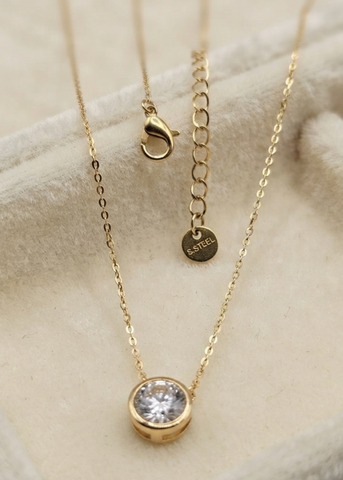 Round Crystal Necklace & Earring Set